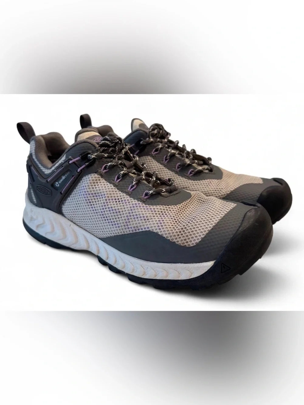 KEEN NXIS EVO Waterproof Hiking Shoes Gray Purple Women’s 8.5